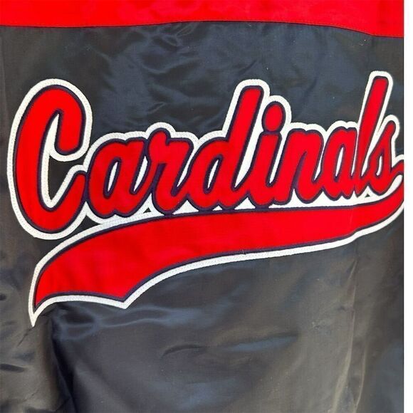 Starter MLB Cardinals Varsity Jacket Men's 2XL Red Snap Closure - Picture 5 of 9